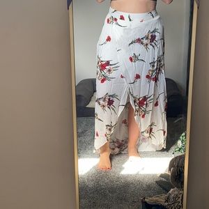 High Low Floral Skirt